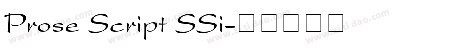 Prose Script SSi字体转换